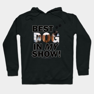 Best dog in my show - Boxer dog oil painting word art Hoodie